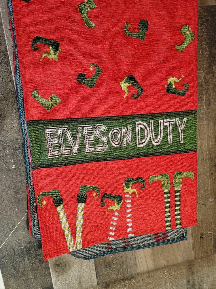 Table runner Elves on duty xmas decor