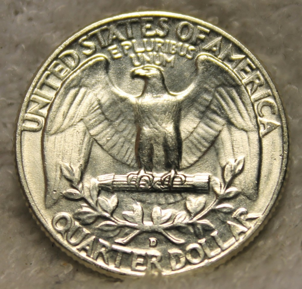 1957D uncirculated washington quarter