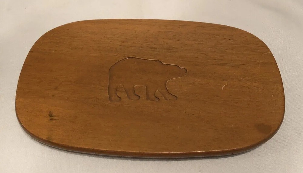 Bear Trivet Solid Maple Wood.