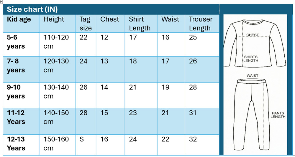 Kids Thermal Compression T-Shirt Under Layer Pants