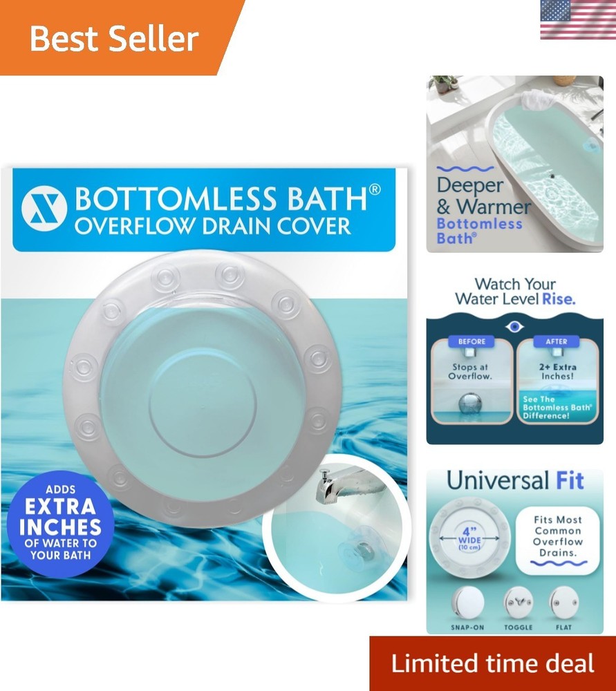 Bottomless Bath, Essential Overflow Drain Cover for Bathtub, Best Bath Access...