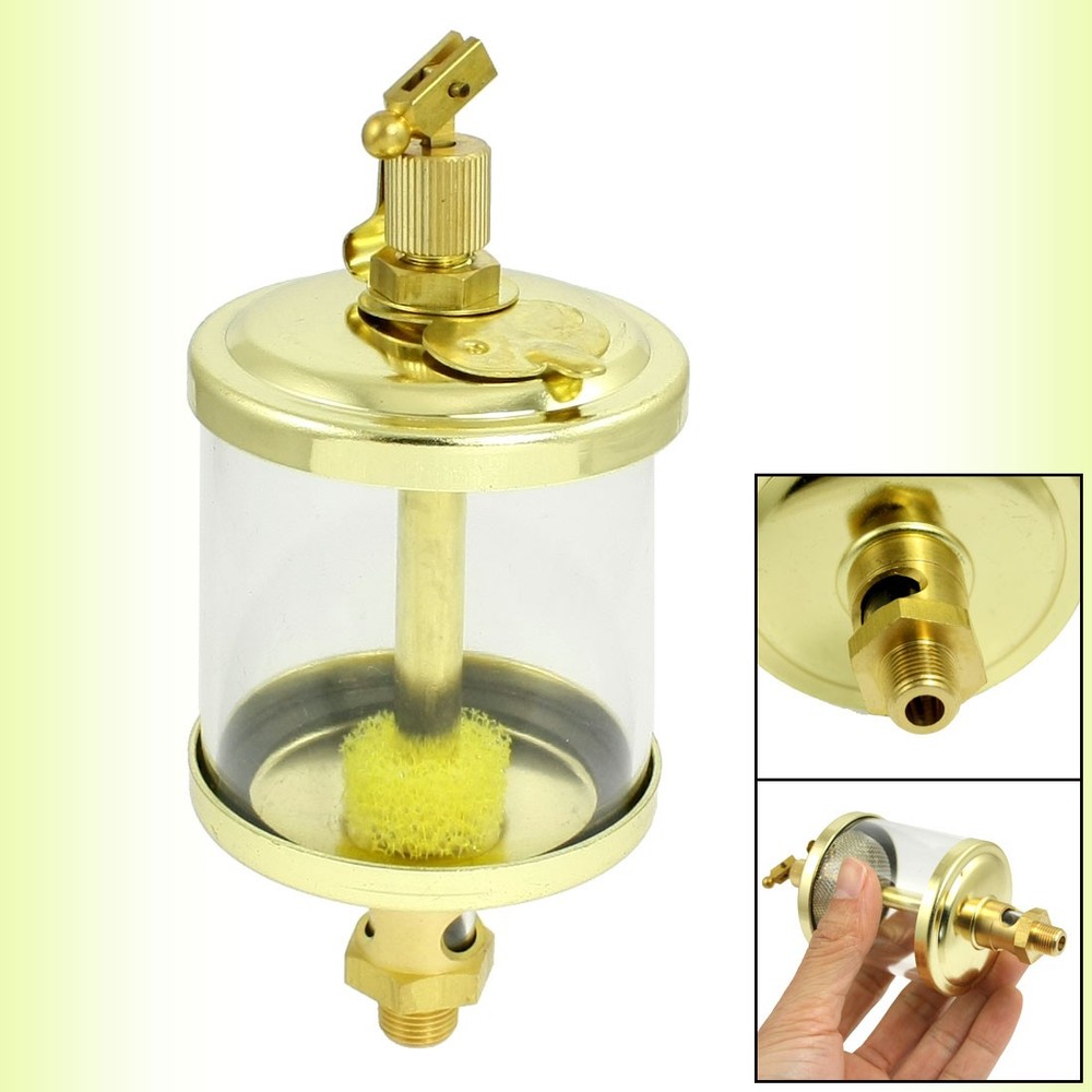 1/8" PT Thread Needle Valve Type Oil Cups Sight Gravity Drip Feed 50mL