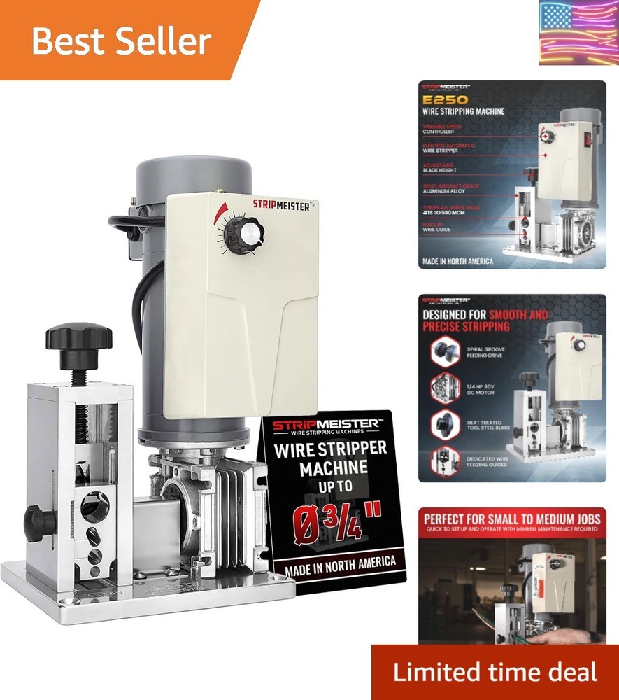 Electric Automatic Wire Stripping Machine – Wire Size Up To Ø3/4", Jam-Free, ...
