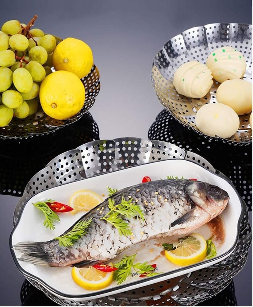 Adjustable Stainless Steel Vegetable Steamer Basket