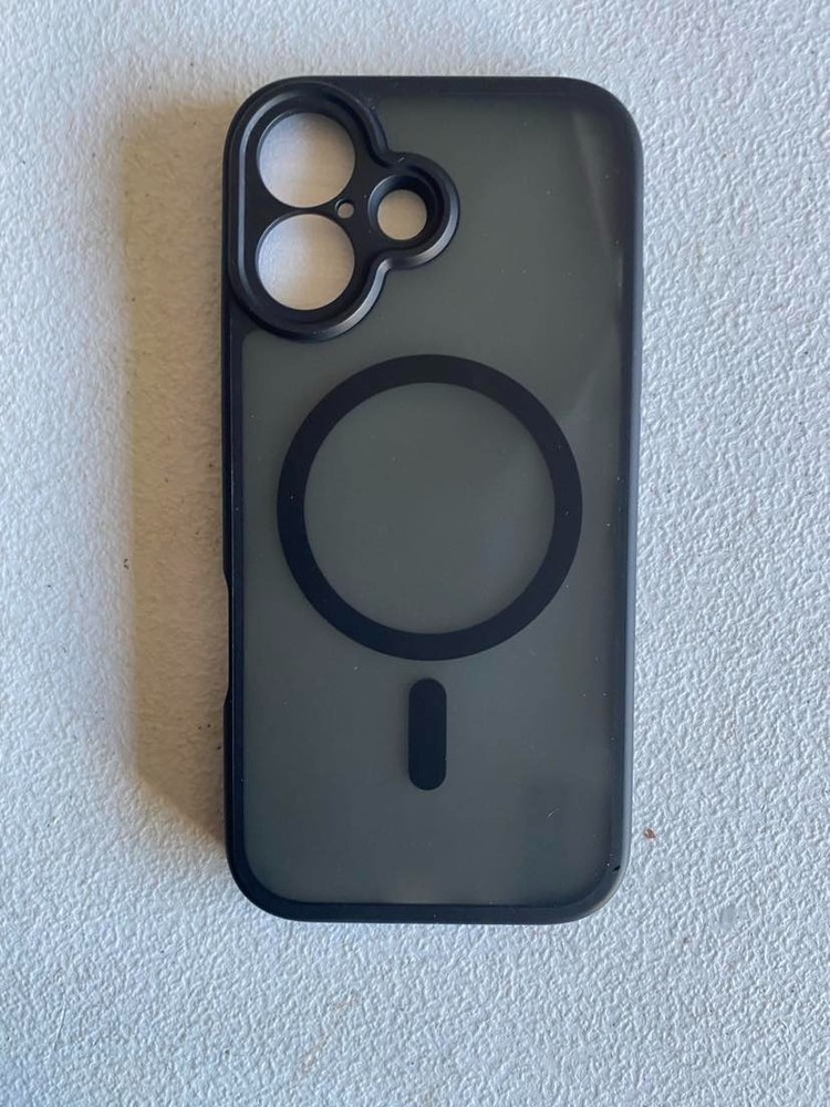 FNTCASE iPhone 17 Phone Case Magnetic Translucent Matte Black & Screen Protector