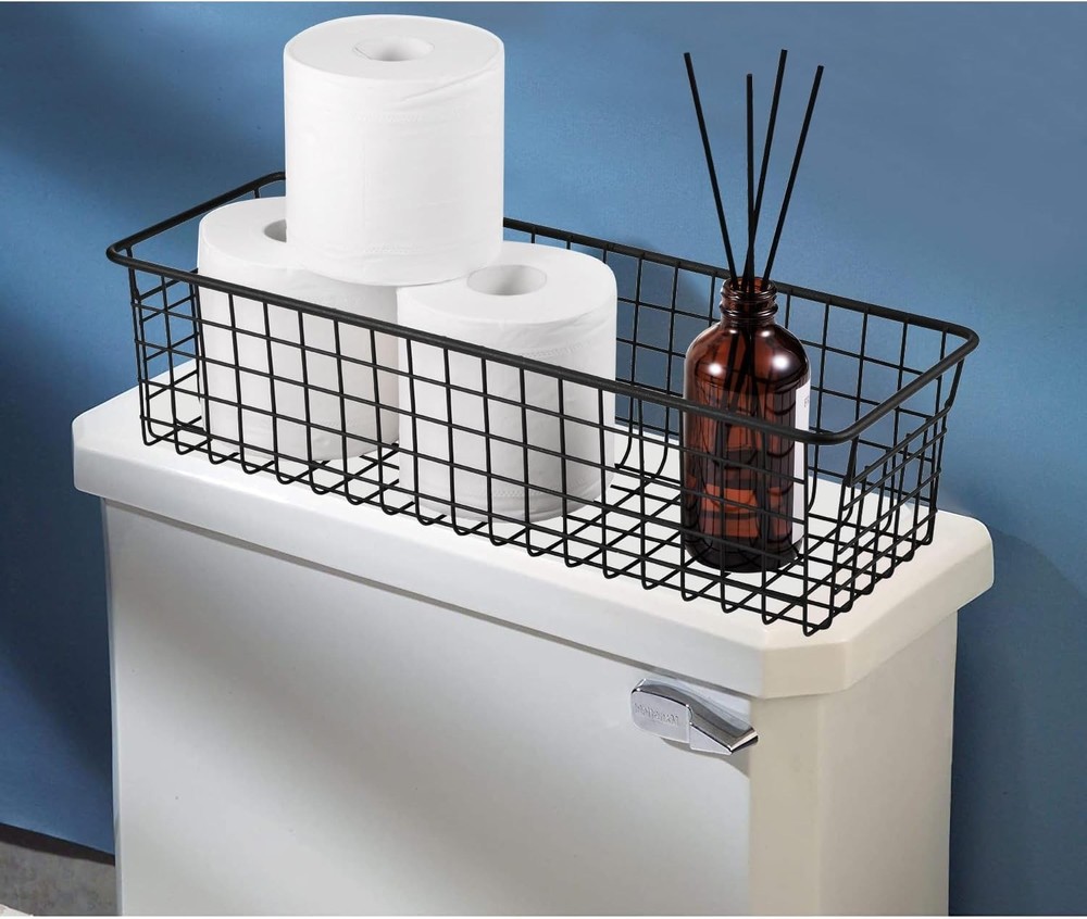 Freestanding Rustic Wire Baskets - 2 Pack for Versatile Storage Solutions