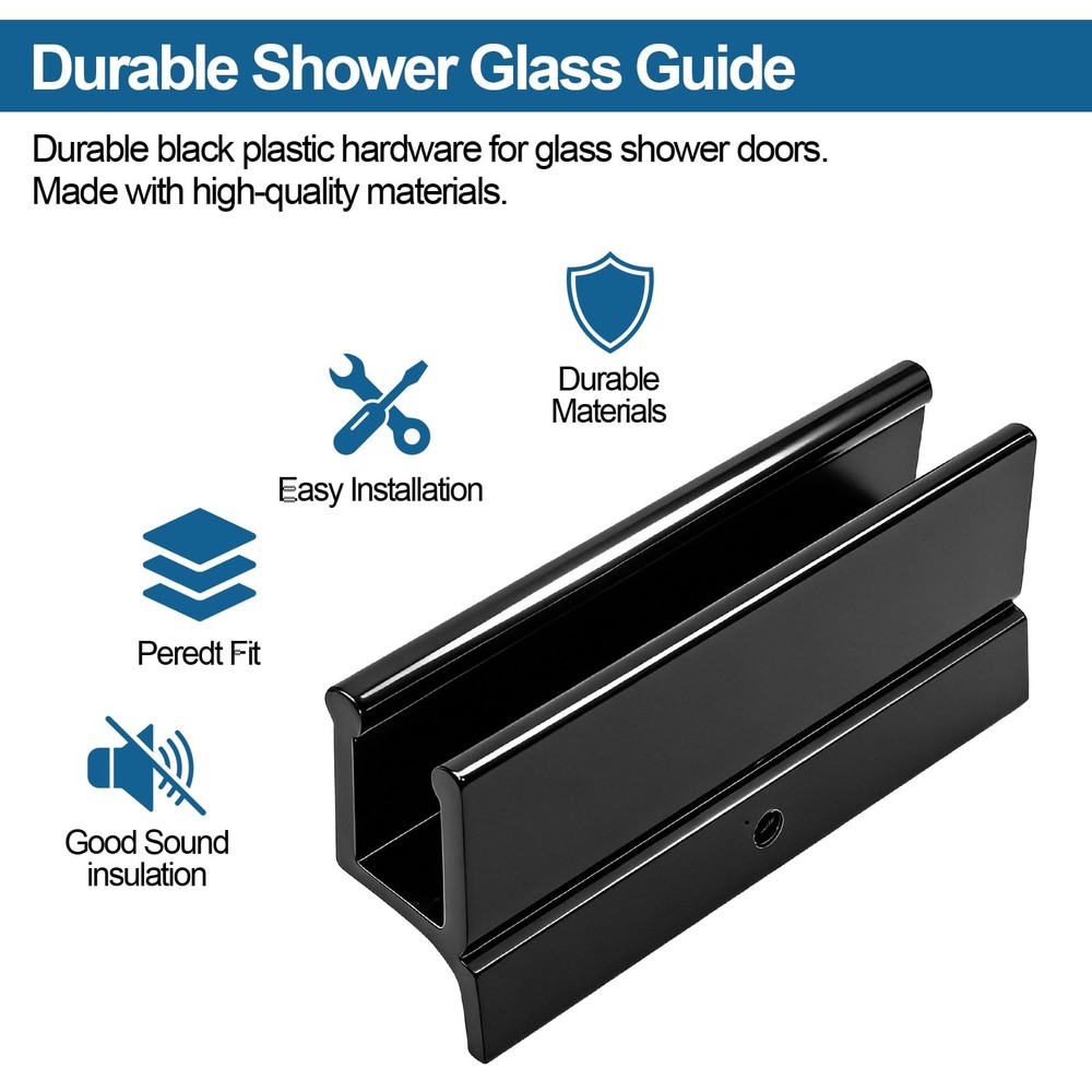 Sliding Shower Door Bottom Guide 1/2" X 3" for x 3", 1 Pack