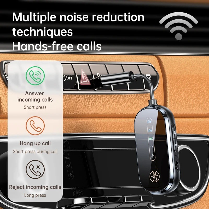 Wireless Bluetooth 5.4 Transmitter Receiver Adapter Audio 3.5mm Jack Aux NEW