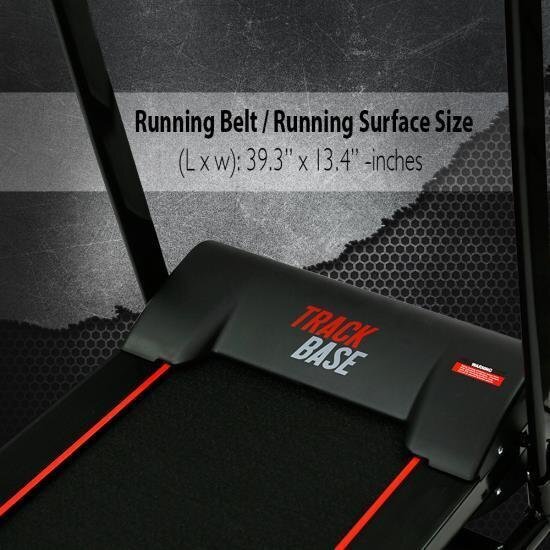 SERENE-LIFE Folding Exercise Track Base Digital Treadmill w/ Downloadable App
