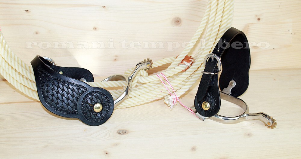 Stainless Steel Western Spurs with Laces