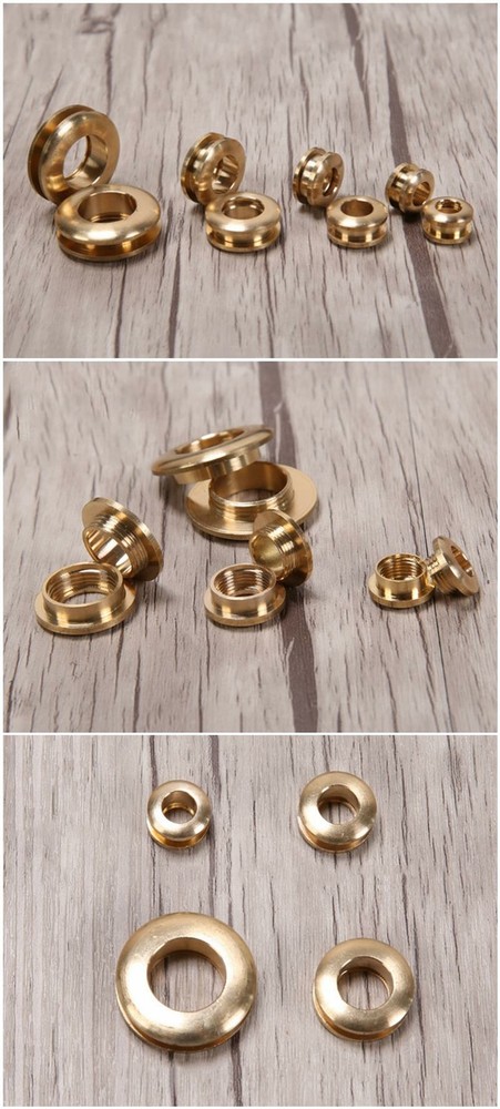 20pcs Solid brass corns repair leather craft hardware with washer screw eyelet