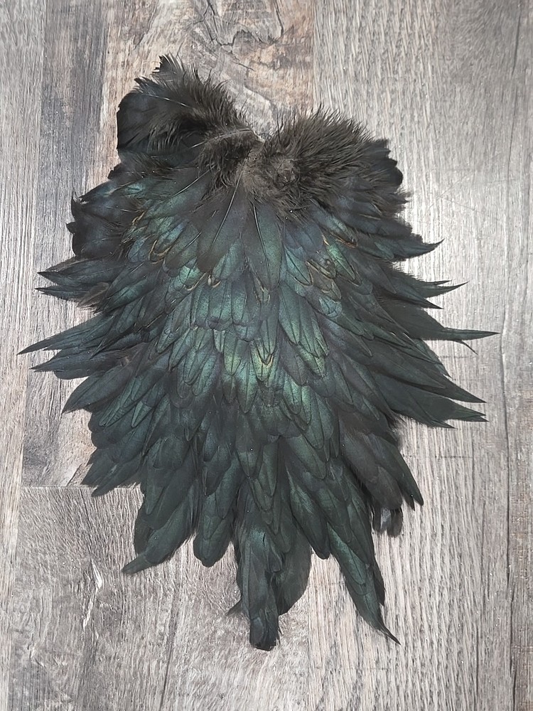 Black Hen Back Saddle Fly Tying Wet Soft Hackle Craft Feathers Material
