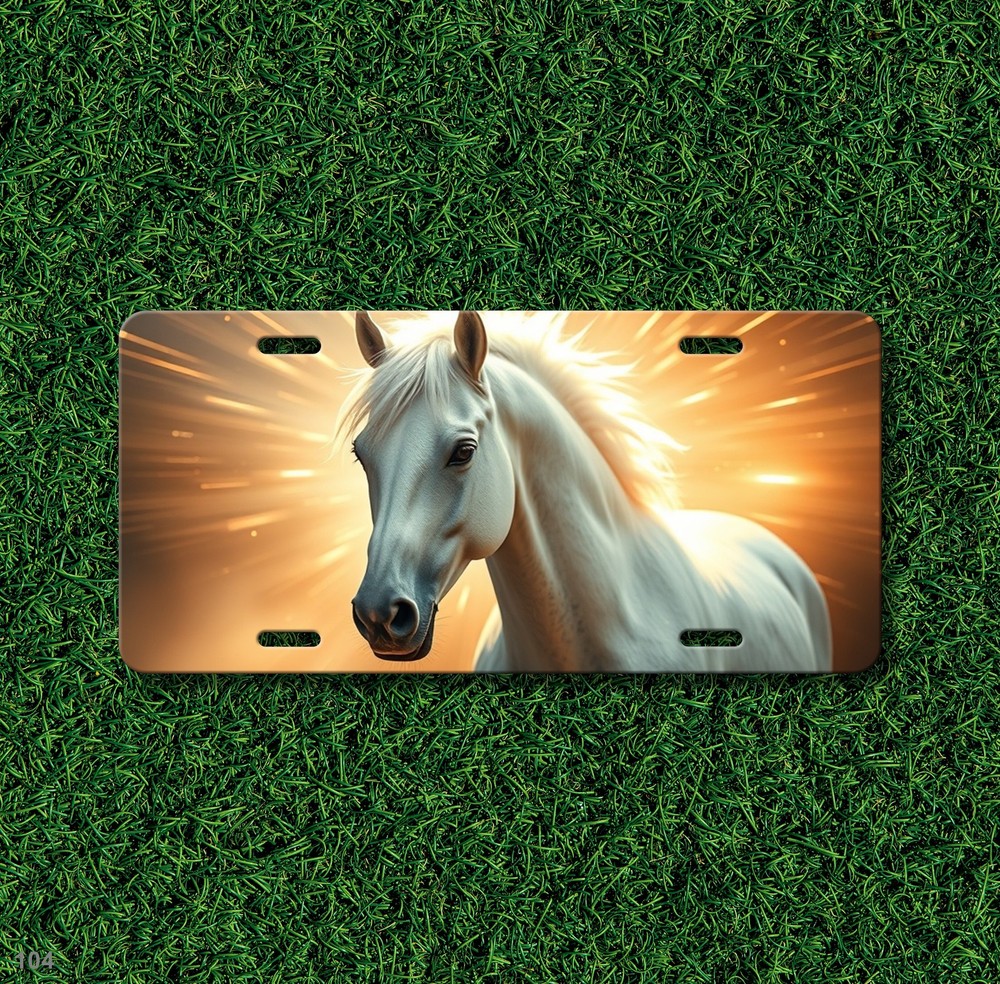Mustang Horse License Plate Name Personalization Available Galloping Horse Graph