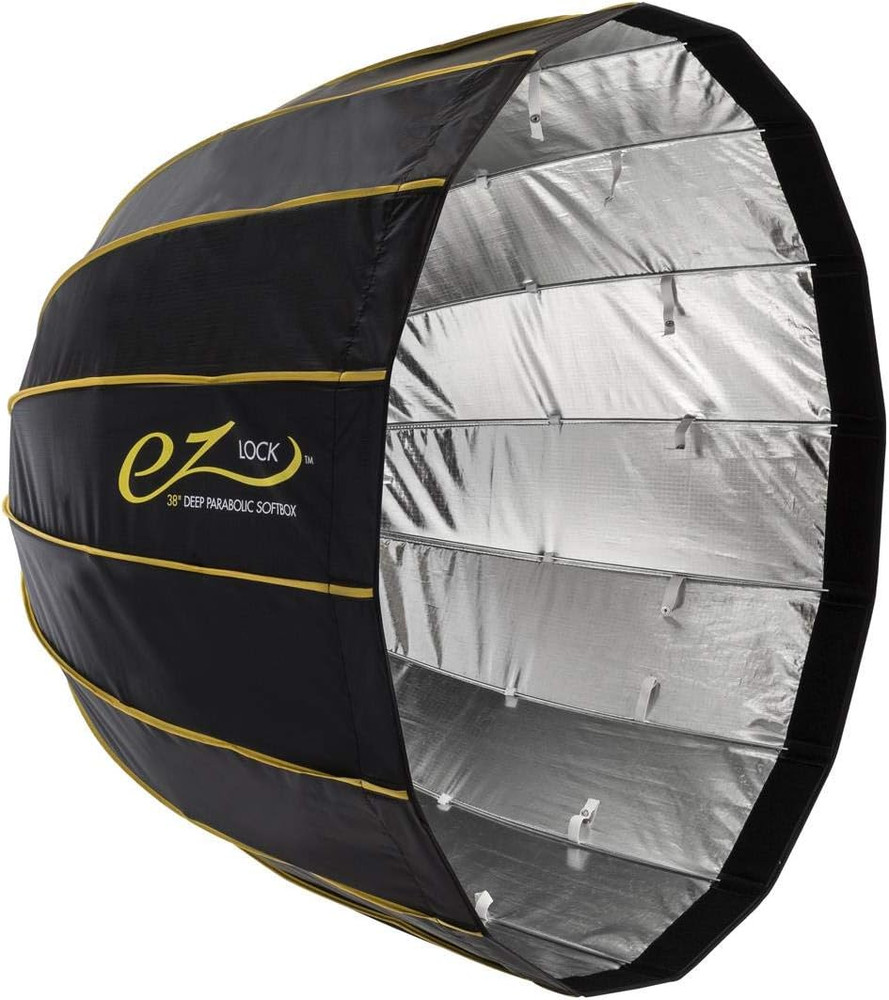 EZ Lock 38" Deep Parabolic Quick Softbox, 16-Sided Parabolic Softbox Opens up an