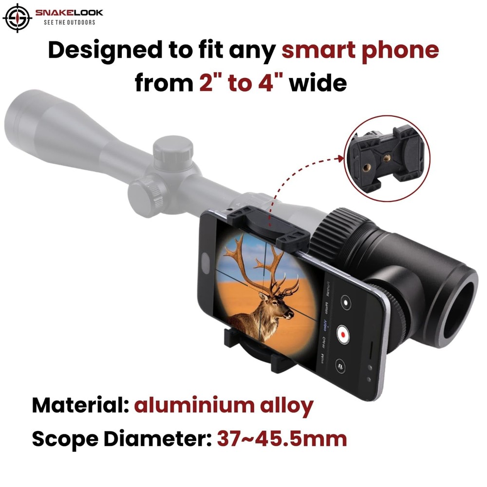 Universal Phone Scope Adapter – Side Mount Design Smartphone Scope Mount &