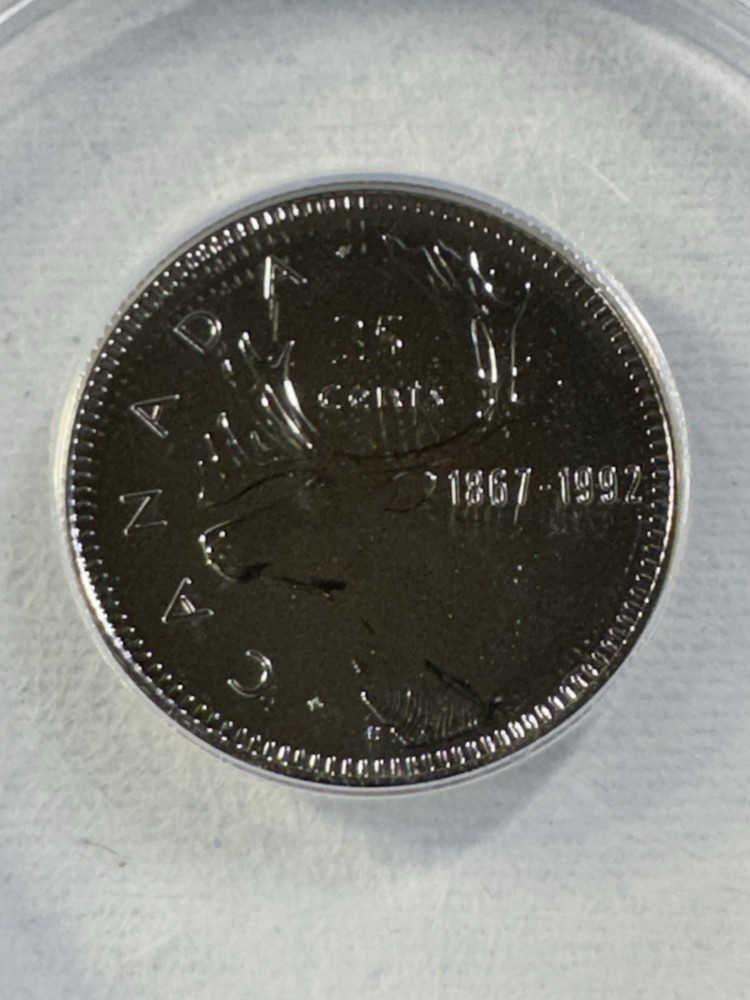 1992 Canada 25 Cents Specimen Graded SP 64 by ANACS
