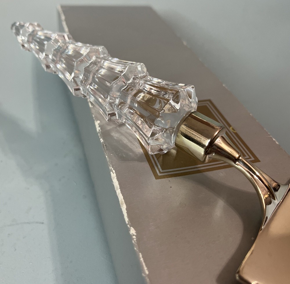Mikasa Cake Server Made In Austria Clear Crystal Christmas Tree Motif Handle EUC
