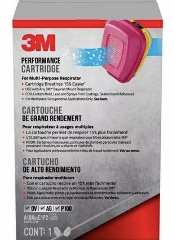 3M REPLACEMENT FILTER A1BAUSE1P2 60923H1 FOR MULTI-PURPOSE RESPIRATOR