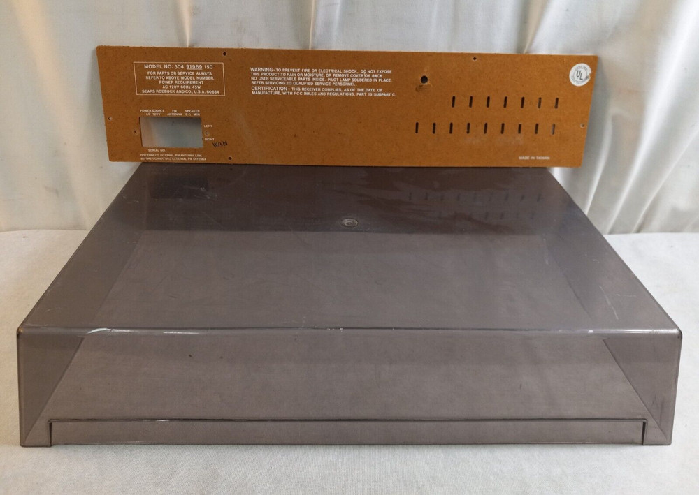 SEARS ROEBUCK 304 91969 150 Record Player TOP LID COVER & BACK PANEL