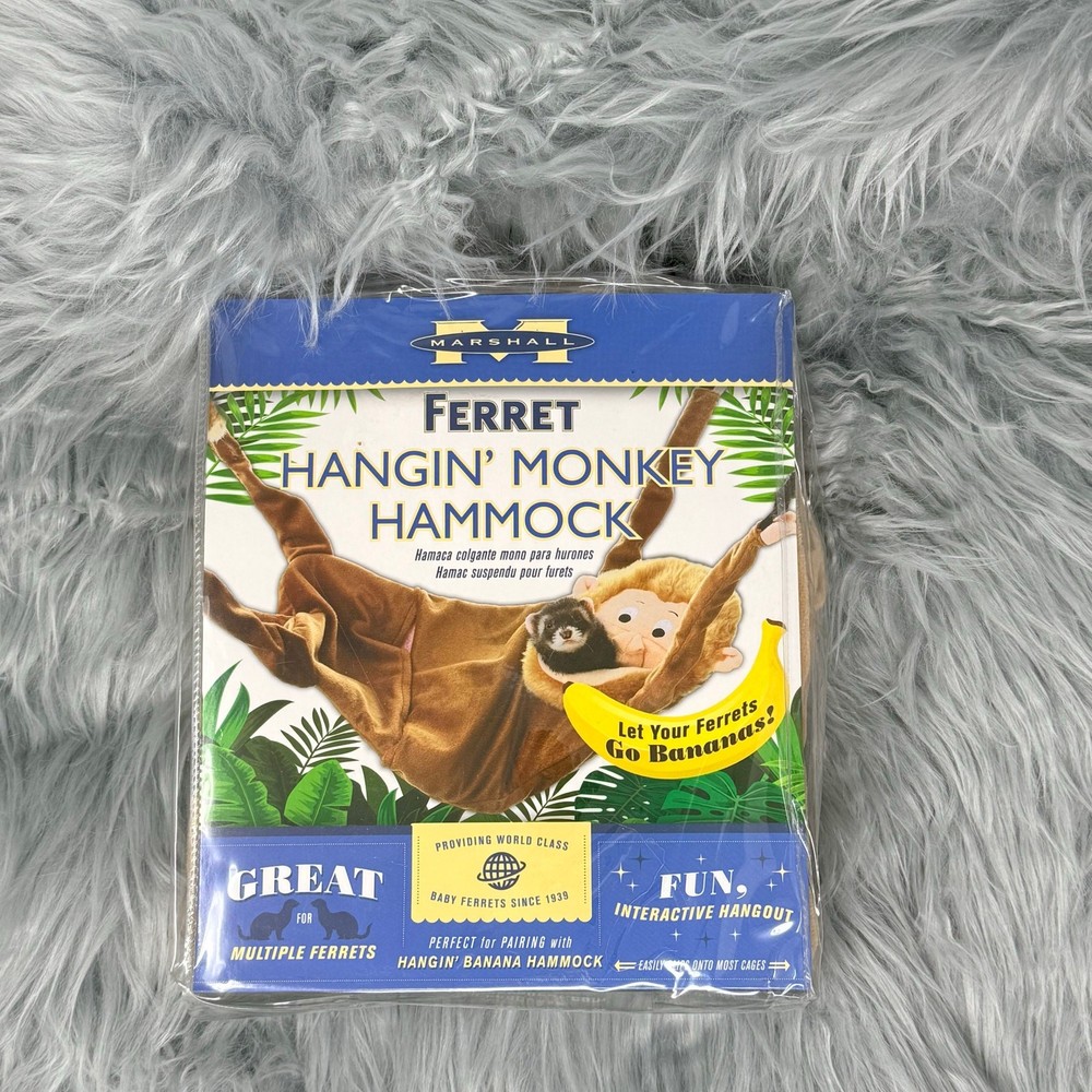 Marshall Pet Products Ferrets Hangin' Monkey Hammock - Brown
