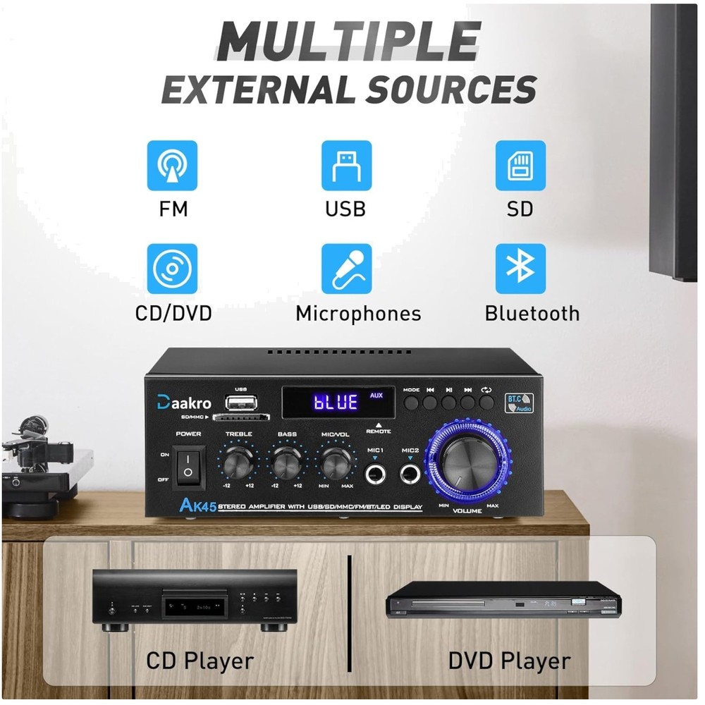 Portable Wireless Bluetooth Amplifier