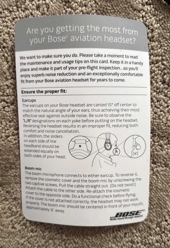 Bose X Aviation Headset with Case