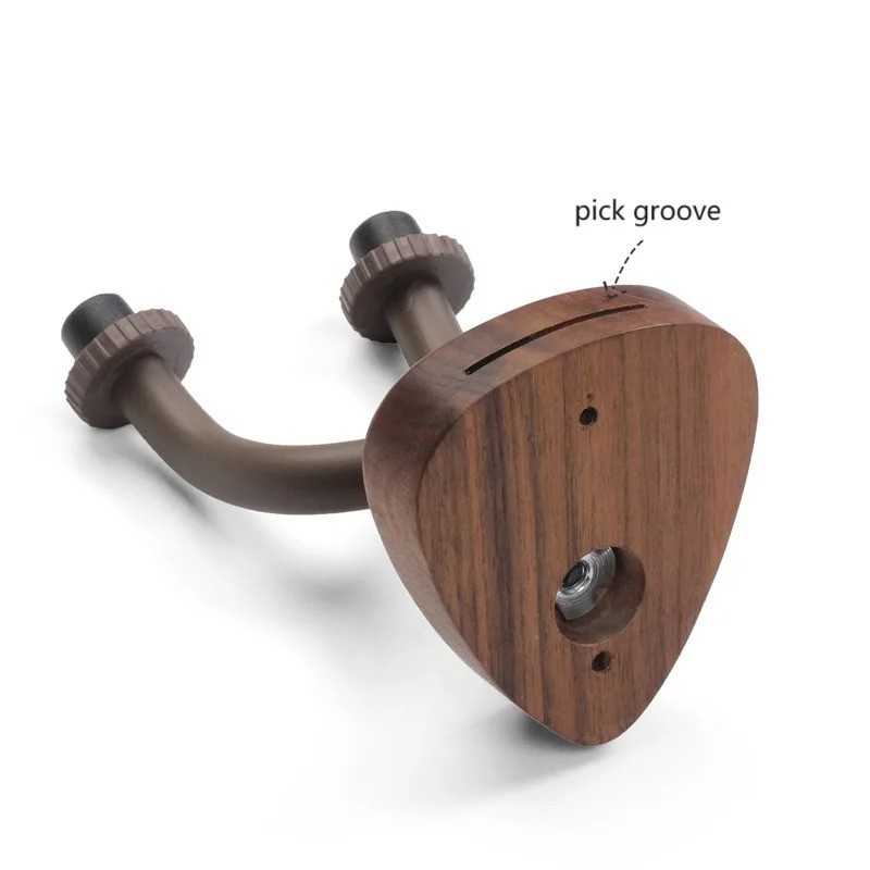 Walnut Guitar Wall Mount Hanger Holder Hook Adjustable Universal Stand