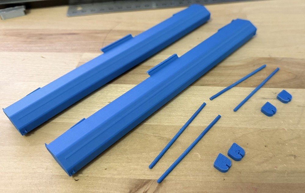 1/64 Scale Stripper Header - Light Blue 42’ - Custom Farm Toys (2 Pack)