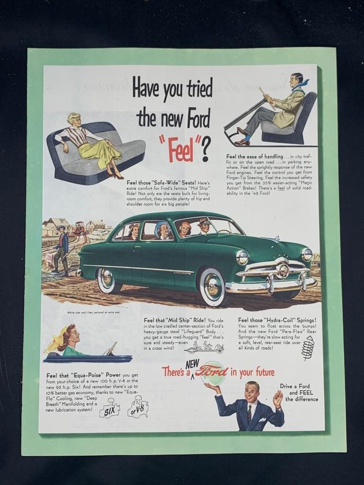 Magazine Ad* - 1949 - Ford - (green) - (#6)