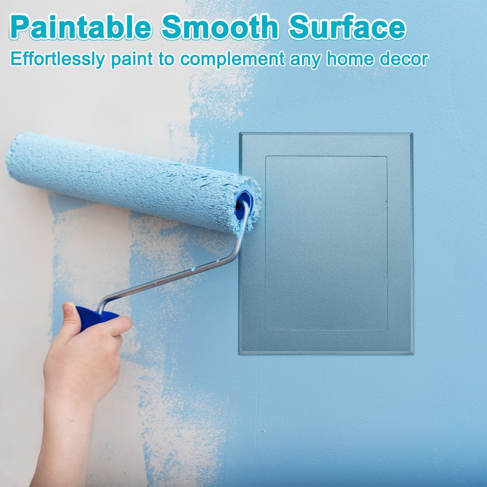 1-Pack Access Panel for Drywall, 7x5" Plastic [Silver Tone, Rectangle]