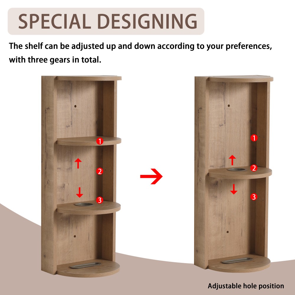 Bathroom Wall Mounted Storage Rack Float Mounting Design