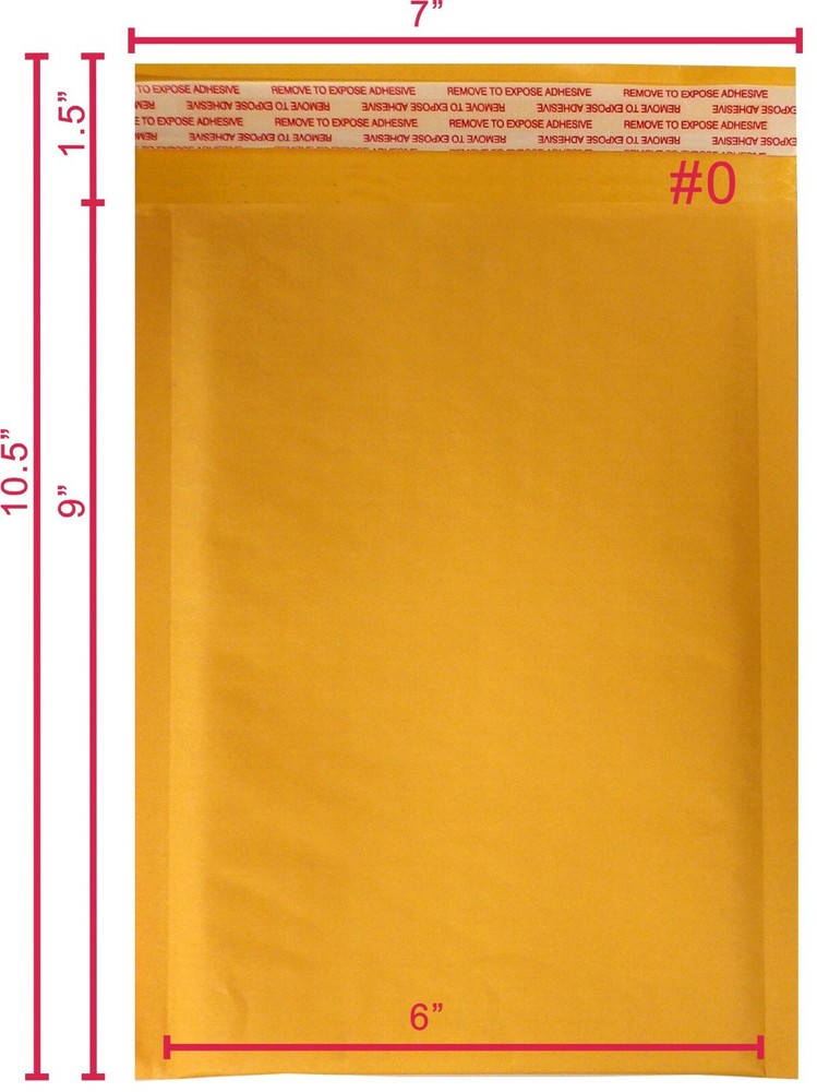 SuperPackage® 3000 #0 (Inner 6x9) Kraft Bubble Mailers Padded Envelopes