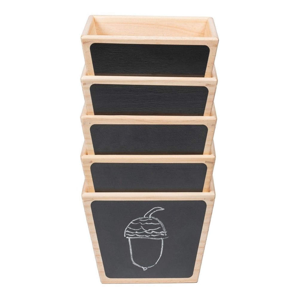 Polydron Wooden Sorting Pots - Set of 5
