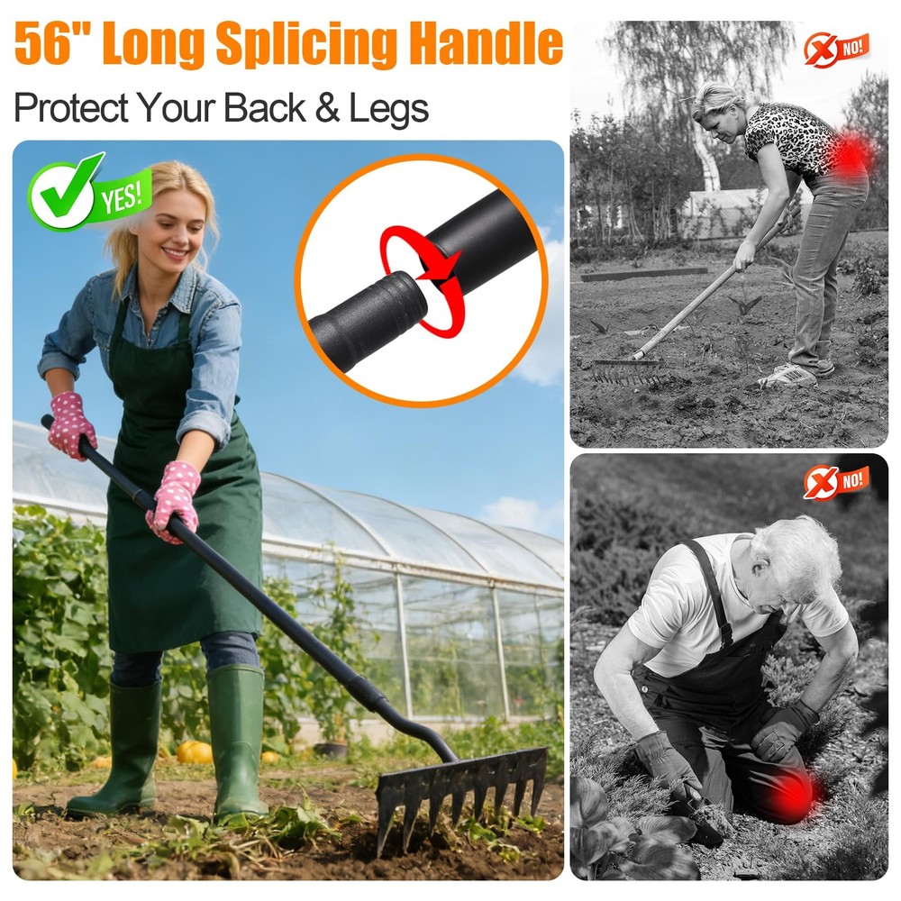 Manual Weeder Tool, 56" Weed Puller Tool with Sharp Blade, 11" Wide Heavy Dut...
