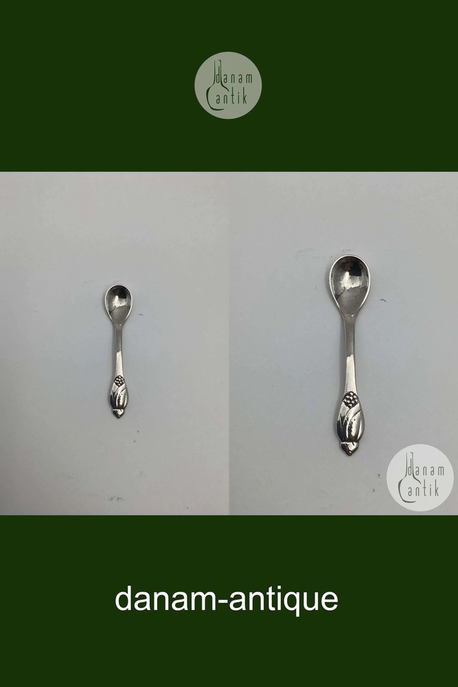 Evald Nielsen Silver Salt Spoon No 6