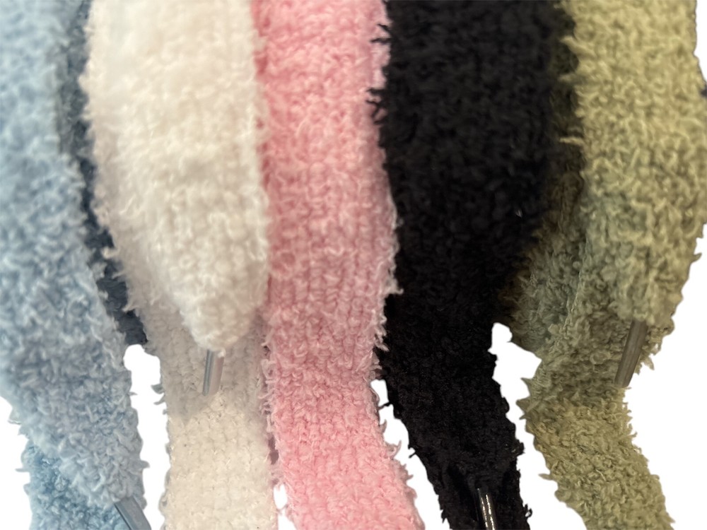 Strings Shoelaces Fuzzy Soft  3/4 Wide & Thick Optional Metal Tips