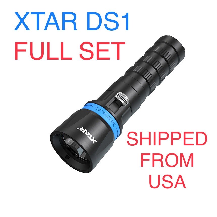 XTAR DS1 1000 Lumen Diving Flashlight FULL SET + FREE SILICON GREASE