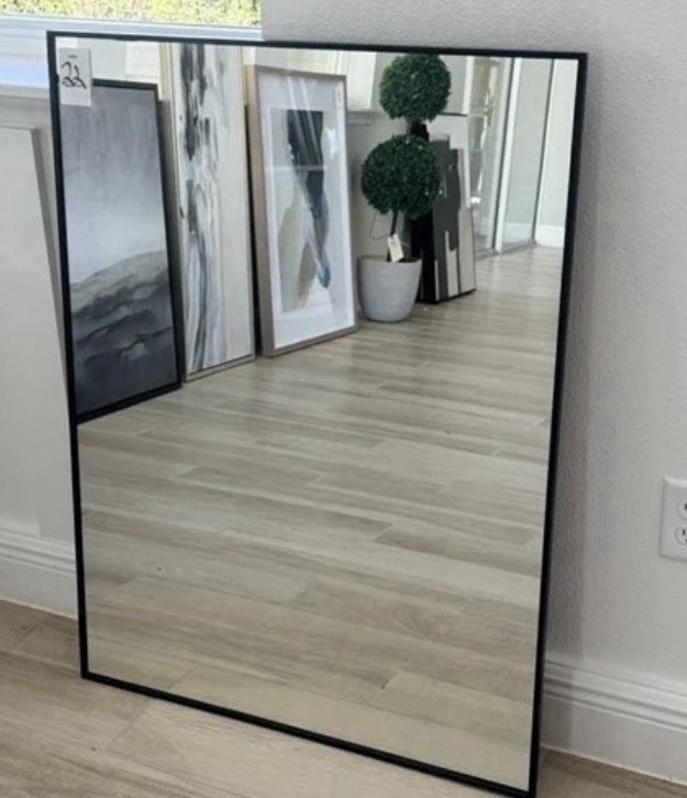 Renwil Rosanna Matte Black Mirror 30x40