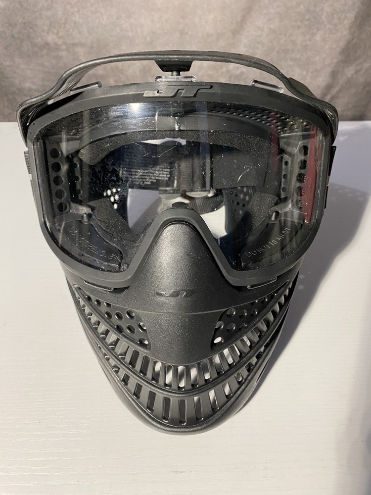 JT Flex 8 Full Coverage Paintball Mask - Black Spectra Goggle Head Shield