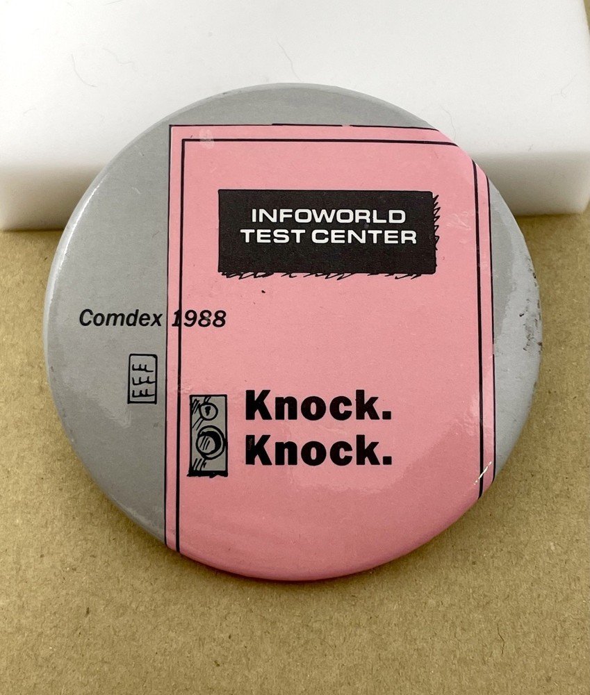 Comdex 1988 Pin Button Technology Software Infoworld Test Center