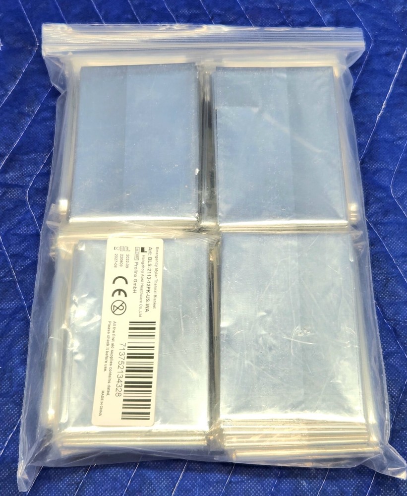 EMERGENCY BLANKET 12 PACK