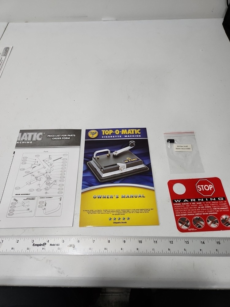 top-o-matic cigarette rolling machine - bi-centennial model