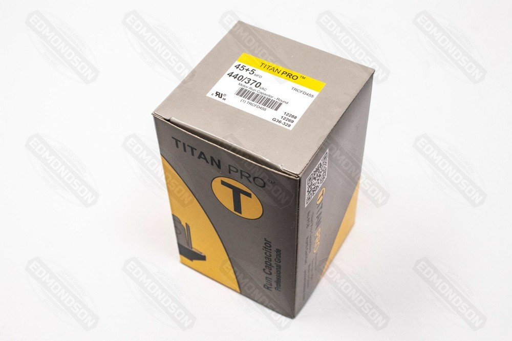 Packard TRCFD455 Titan PRO Run Capacitor 45+5 MFD 440/370 Volt Round