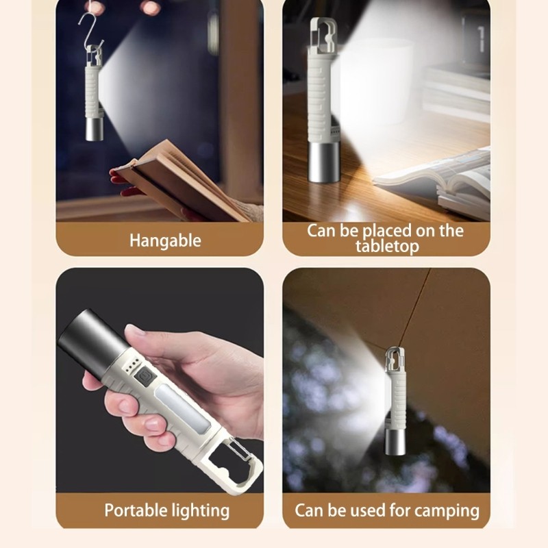 LED Flashlights Adjustable Brightness Level Waterproofs Resizable Design