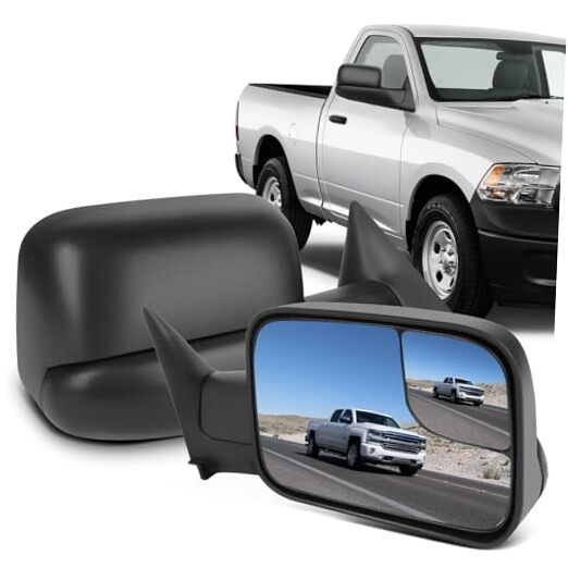Black Manual Adjusted Side 1994-2001 for Dodge/Ram Black - Manual Adjusted