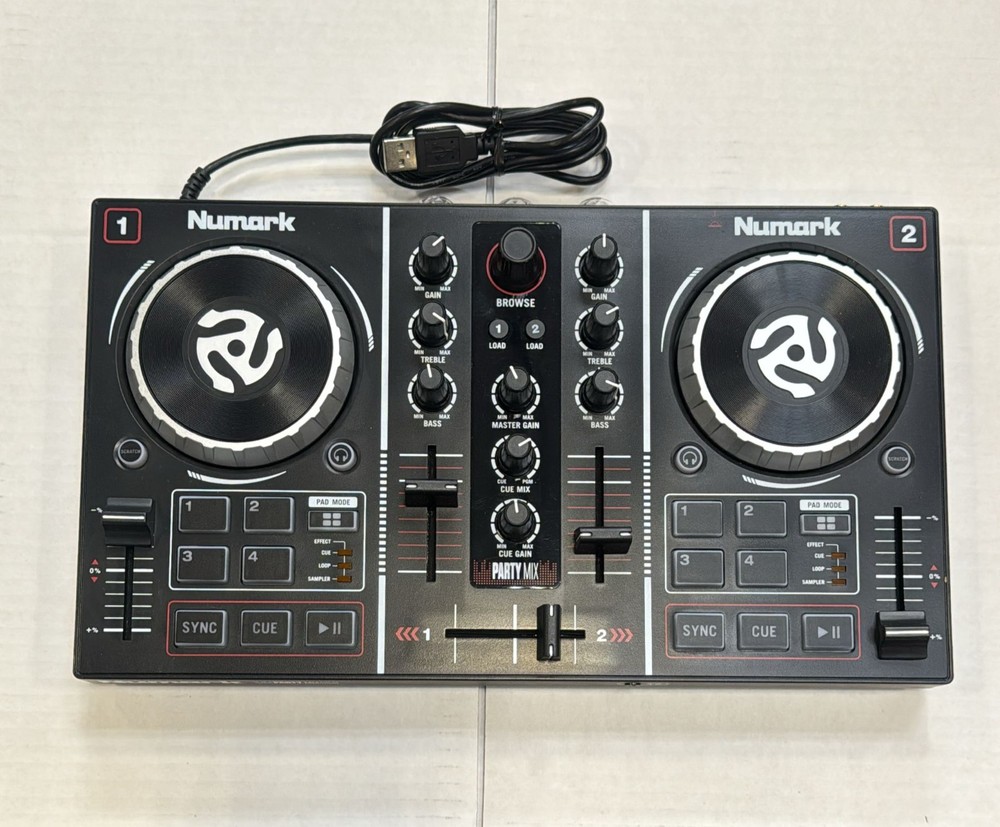 Numark Party Mix Double Deck DJ Controller w/Built-In Light Show