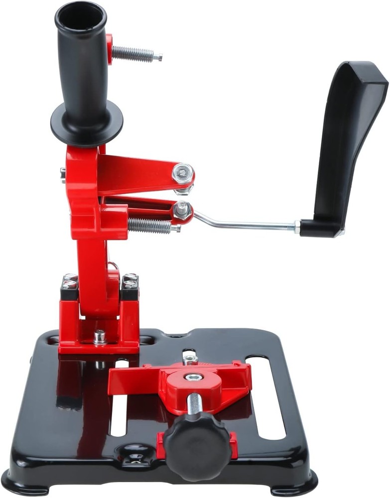 Cast Iron Angle Grinder Stand for 4"-5" Grinders - Red, Adjustable Angle