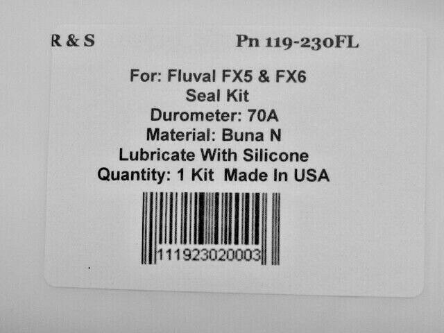 Fluval FX5 & FX6 Seal Kit / R&S 119-230FL