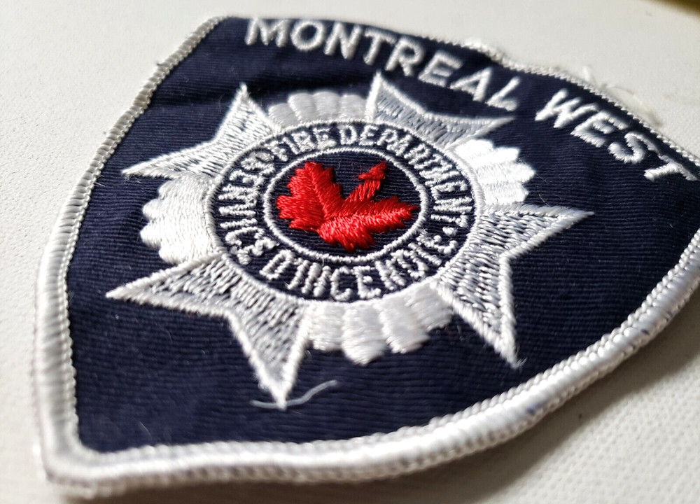 Vintage Patch MONTREAL WEST Fire Dept Service d'Incendie
