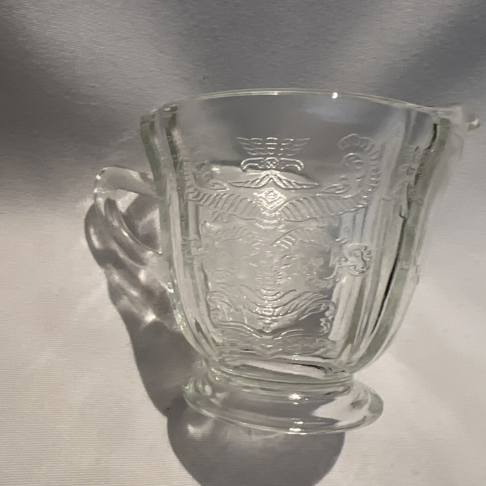 Federal Glass Co Madrid Pattern Clear Depression Glass Creamer